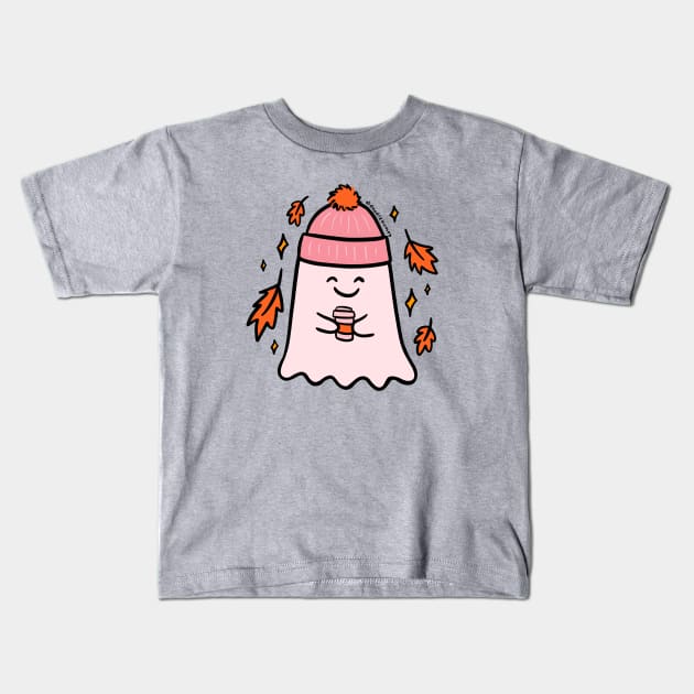 Fall Ghost Kids T-Shirt by Doodle by Meg